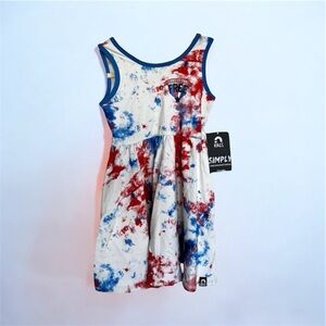 Rags patriotic tie dye tank dress